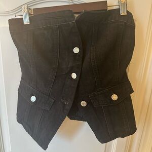 Zara Black Denim Vest